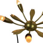 Vintage 50’S Mcm Ceiling Light - In The Style Of Stilnovo - Spider Lamp - Restored / Polished - 5 thumbnail 8