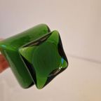 Vintage Vaasje Groen Persglas Groene Vaas thumbnail 6