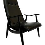 Vintage Fauteuil Jaren 60 Zwart Louis Van Teeffelen Stijl thumbnail 11
