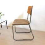 Retro Vintage Stoel Industrieel Gispen Stijl Eetkamerstoel thumbnail 3