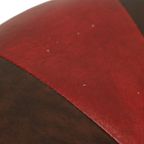Ronde Vintage Poef Bruin Rood Tweekleurig Skai Sixties thumbnail 4