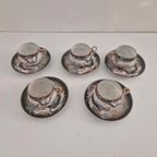 Japanse Tutani Dragon Ware Kop En Schotels Porselein thumbnail 6