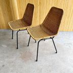 Rotan Stoelen 2 Stuks Dirk Van Sliedregt 1960S thumbnail 2