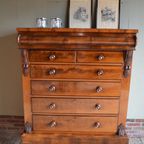 Prachtige Antieke Schotse Mahonie Ladekast, Chiffoniere thumbnail 2