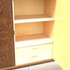 Xxl Vintage Wortelnotenhout Dressoir / Highboard Uit De Jaren ’60 thumbnail 3