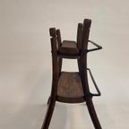 Vintage Eiken Houten Wijnrek Spaans Brutalist Flessenrek thumbnail 2
