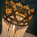 2 Beschikbaar Vintage Opaline Staafjes Tafellampen Kristal thumbnail 2