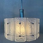 Vintage 1970’s Pendant Lamp – Glass/chroom thumbnail 3