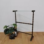 Vintage Antieke Houten Handdoekenrek Badkamer Rek thumbnail 7