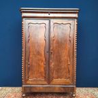 Antieke Vintage Biedermeier Kast, Meidenkast, Mahonie thumbnail 9