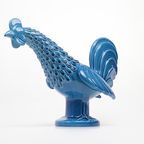 Behrend Firenze Aardewerken Blauwe Haan, 1960S thumbnail 6