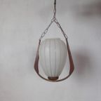 Vintage Deense Teak Design Lamp Glas Design thumbnail 2