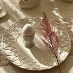 Vintage Portugese White Basket Weave Plate thumbnail 9