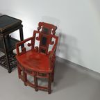 French Chinois Altar Chairs And Side Table thumbnail 4