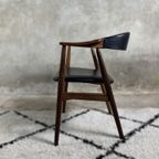 Armchair Model 213 In Teak And Skai Designed By Th Harlev For Farstrup Mobel thumbnail 3