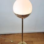 Messing Vloerlamp En Opaline Glas Van Vereinigte Werkstätten thumbnail 11