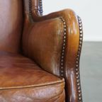 Zeer Statige, Luxe Fauteuil Gemaakt Van Schapenleer Met Een Hoge Rug thumbnail 10