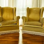Set Van 2 Vintage Clubzetels / Fauteuils / Éénzitten thumbnail 2