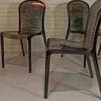 Set Van 4 Vintage Plexiglass Stoelen Eetkamerstoelen thumbnail 6