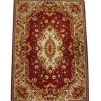 Rood Oosters Vloerkleed Met Onder Andere Gele Bloemen 285x200cm thumbnail 2