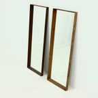 Large Scandinavian Rectangular Rosewood Mirror 1960s thumbnail 9