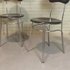 Set Van 4 Vintage Postmodern Italiaans Eetkamerstoelen thumbnail 8