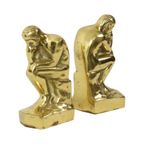 Italiaanse Messing Boekensteunen De Denker Rodin Regina 18cm thumbnail 13