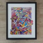 Abstracte Kleurrijke Schilderijen Van Rotterdamse Kunstenares Zippora Mijer (52,5x42,5cm) (per Stuk) thumbnail 14