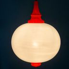 Space Age Hanglamp Met Melk Glas Bol thumbnail 14
