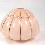 Vintage Lampenkap Roze Glas Goud thumbnail 2