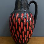 Ceramic Red And Black Vase By Scheurich Germany Model 279-38 thumbnail 7