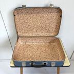 Blauwe Vintage Koffer Brocante Suitcase thumbnail 4