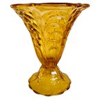 Artdeco Vaas Amber Glas 1930’s thumbnail 6