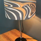 Table Lamp With Grey And Pink Shade, Shade Adjustable In Height thumbnail 4