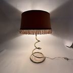 Mid-Century Brass Spiral Table Lamp , 1950’S thumbnail 5