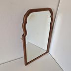 Antieke Spiegel Facet Geslepen Rand Wandspiegel Houten thumbnail 7