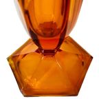 Set Artdeco Vazen Boheems Glas 1930’s Stolzle Paars Amber thumbnail 10