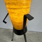 Kleine Vintage Vloerlamp Driepoot, Gietijzer, Fiberglas thumbnail 3