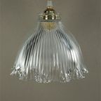 Vintage Lampenkap Holophane Glas Helder thumbnail 3