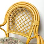 Vier Rieten Boho Manou Rotan Vintage Stoelen Eetkamerstoelen thumbnail 6