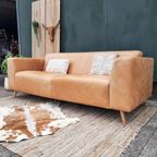 Stoere Leren Bank – Mountain Alp 2,5-zits Lichte Camel Kleur thumbnail 3