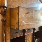 Antiek Notenhout Secretaire/ Klepsecretaire Met Veel Lades thumbnail 10