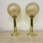 Set Of 2 Large Globe Glass Table Lamps , 1970S thumbnail 24