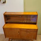 Vintage Highboard Vitrinekast Vitrine Kast Kastje Dressoir Wandkast thumbnail 11
