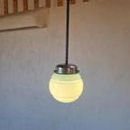 Art Deco Lamp Blauw Glas Chrome thumbnail 4