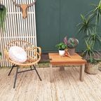 Teakhouten Bijzettafel 60 X 60 Plantentafel Salontafel thumbnail 12
