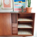 Vintage Deens Teak Houten Wandkast | Dressoir | Highboard thumbnail 9