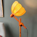 Prachtige Vintage Vloerlamp Met Stoffen Kap thumbnail 7