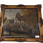 Nederlands Stadsaanzicht Johannes Karel Leurs (1865-1938). thumbnail 2