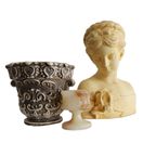 Vintage Plantenpot Beige/Bruin, West-Germany, Jaren '50/'60 thumbnail 3